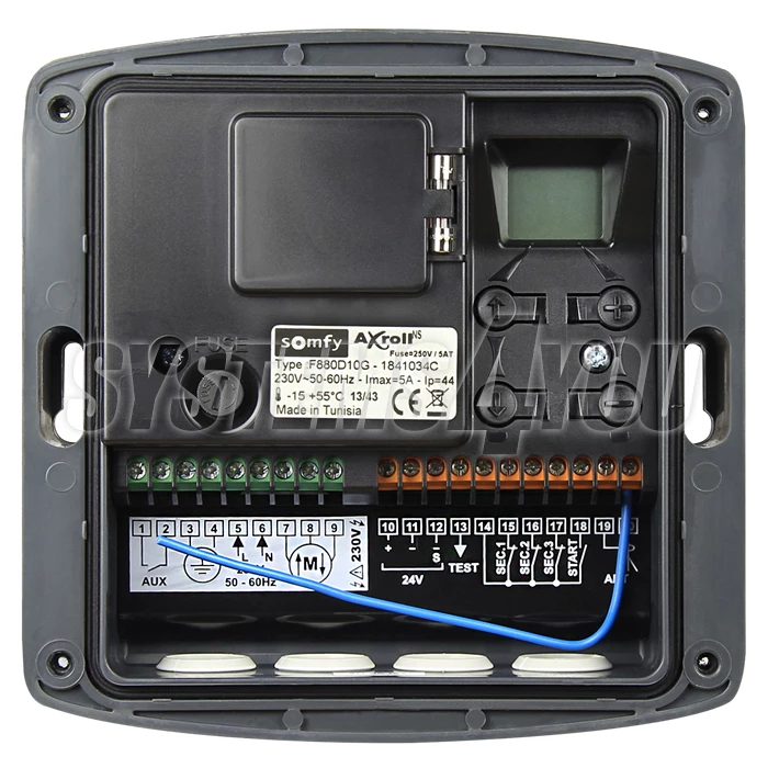 Controller for roller garage door Somfy Axroll RTS